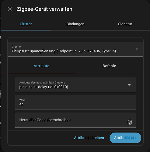 ZHA - SML003 - Konfiguration
